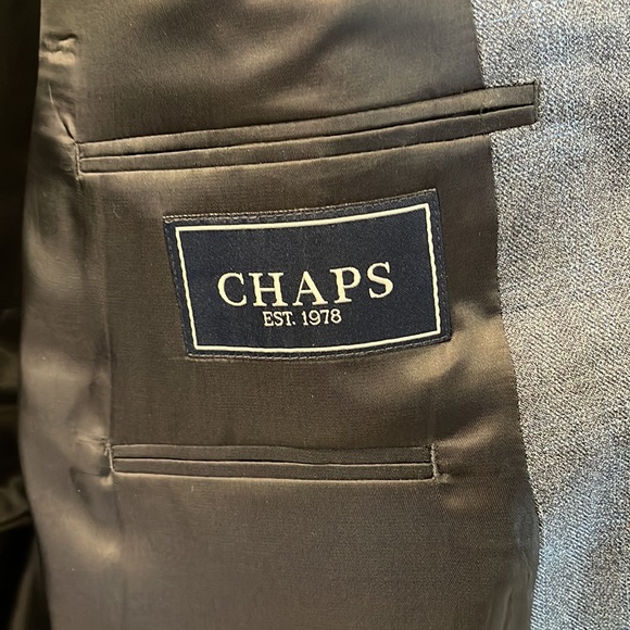 Chaps men’s wool/silk sports blazer in blue/gray size 54R - Picture 9 of 10